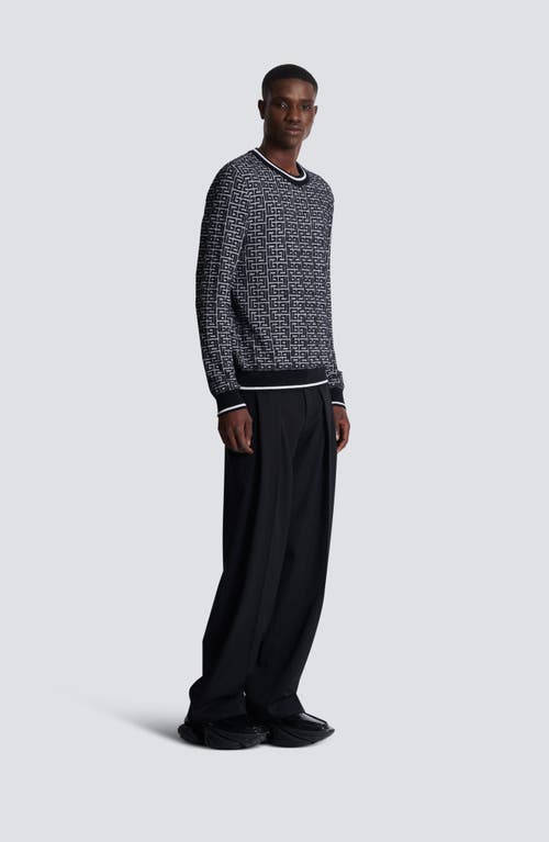 Shop Balmain Pb Labyrinth Knit Jumper