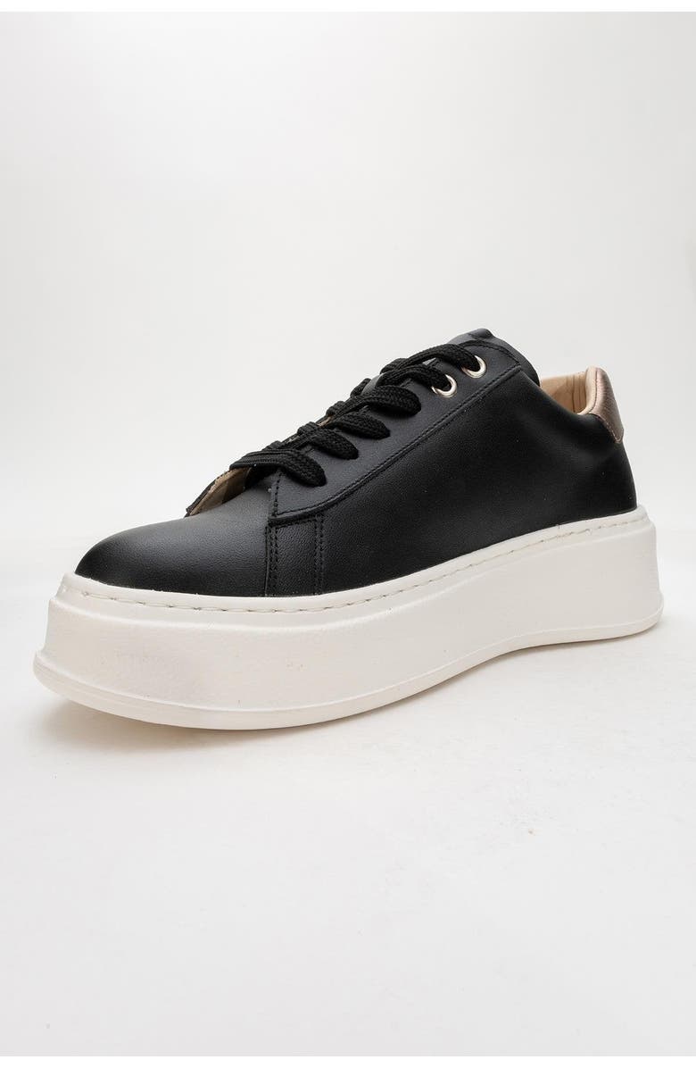 Forever & Always Shoes Paloma Leather Sneaker, Alternate, color, Black