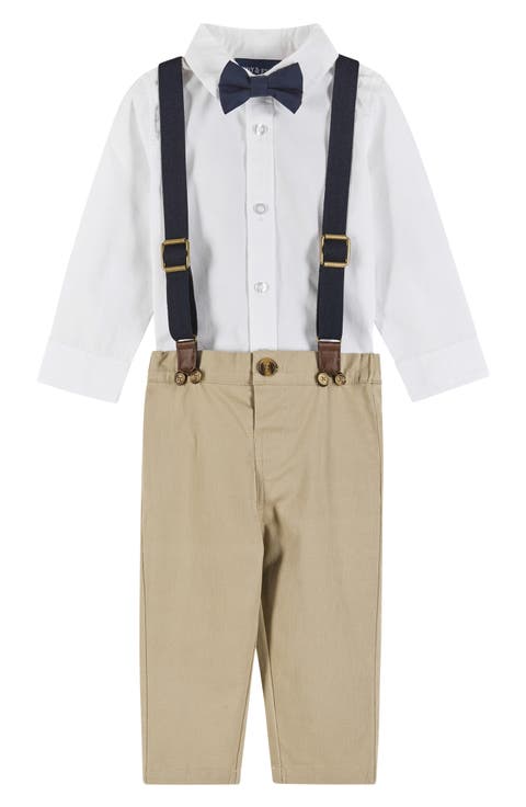 Button-Up Shirt, Suspenders, Pants & Bow Tie Set (Baby)