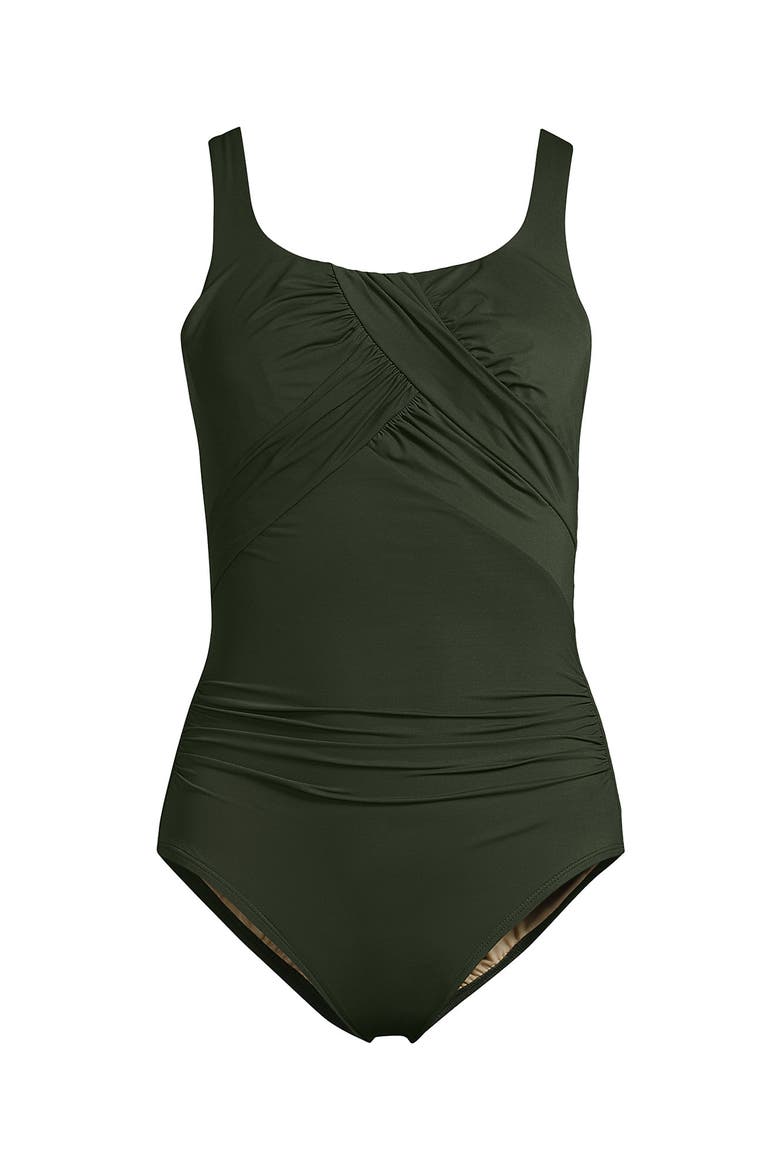 New SlenderSuit Carmela Underwire One Piece Swimsuit, Alternate, color, Rich Olive Green