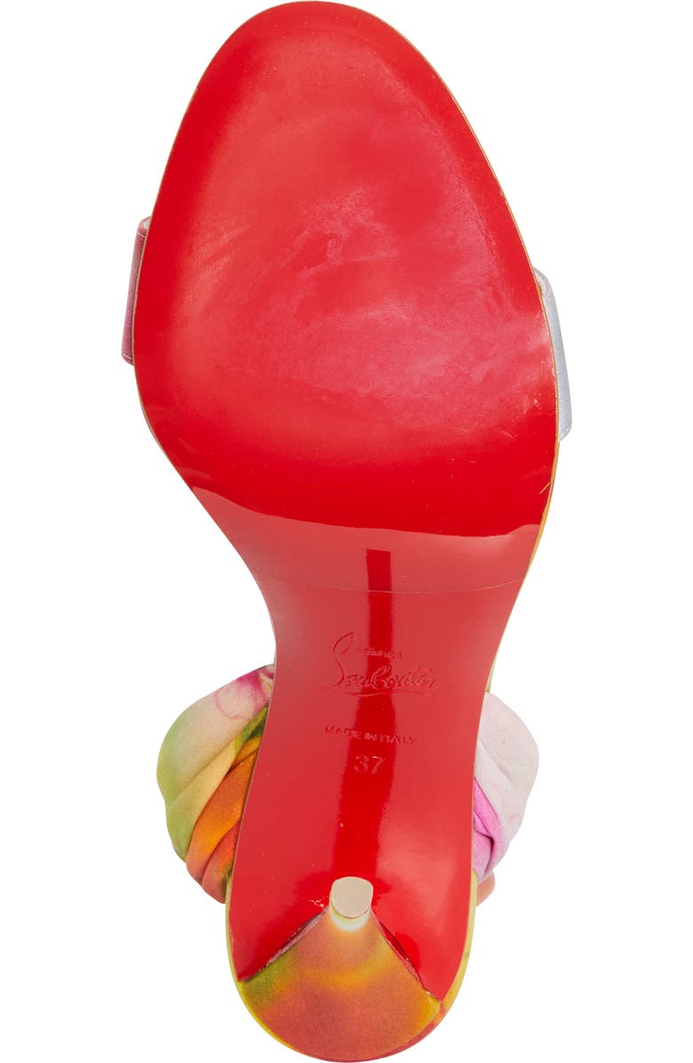 Christian Louboutin Miss Z Du Desert Ankle Wrap Sandal, Alternate, color, Pink Multi