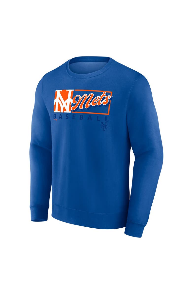 FANATICS Men's Fanatics Royal New York Mets Focus Fleece Pullover Sweatshirt, Alternate, color, Royal