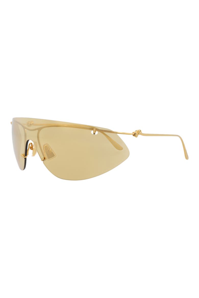 Gender Inclusive Oversize Polarized Mirrored Shield Sunglasses, Alternate, color, GOLD GOLD YELLOW