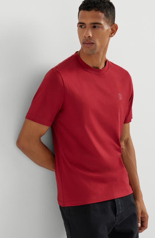 Brunello Cucinelli Cotton Jersey Crew Neck T-shirt With Logo Clothing