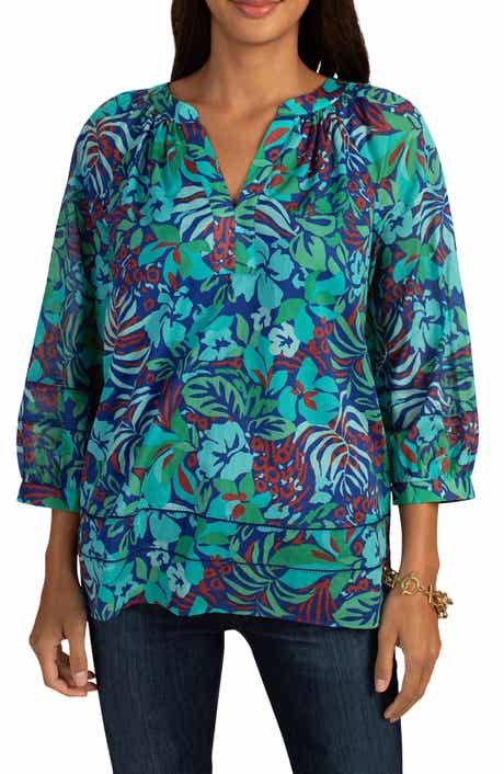 Trina Turk Light Hearted Balloon Sleeve Top