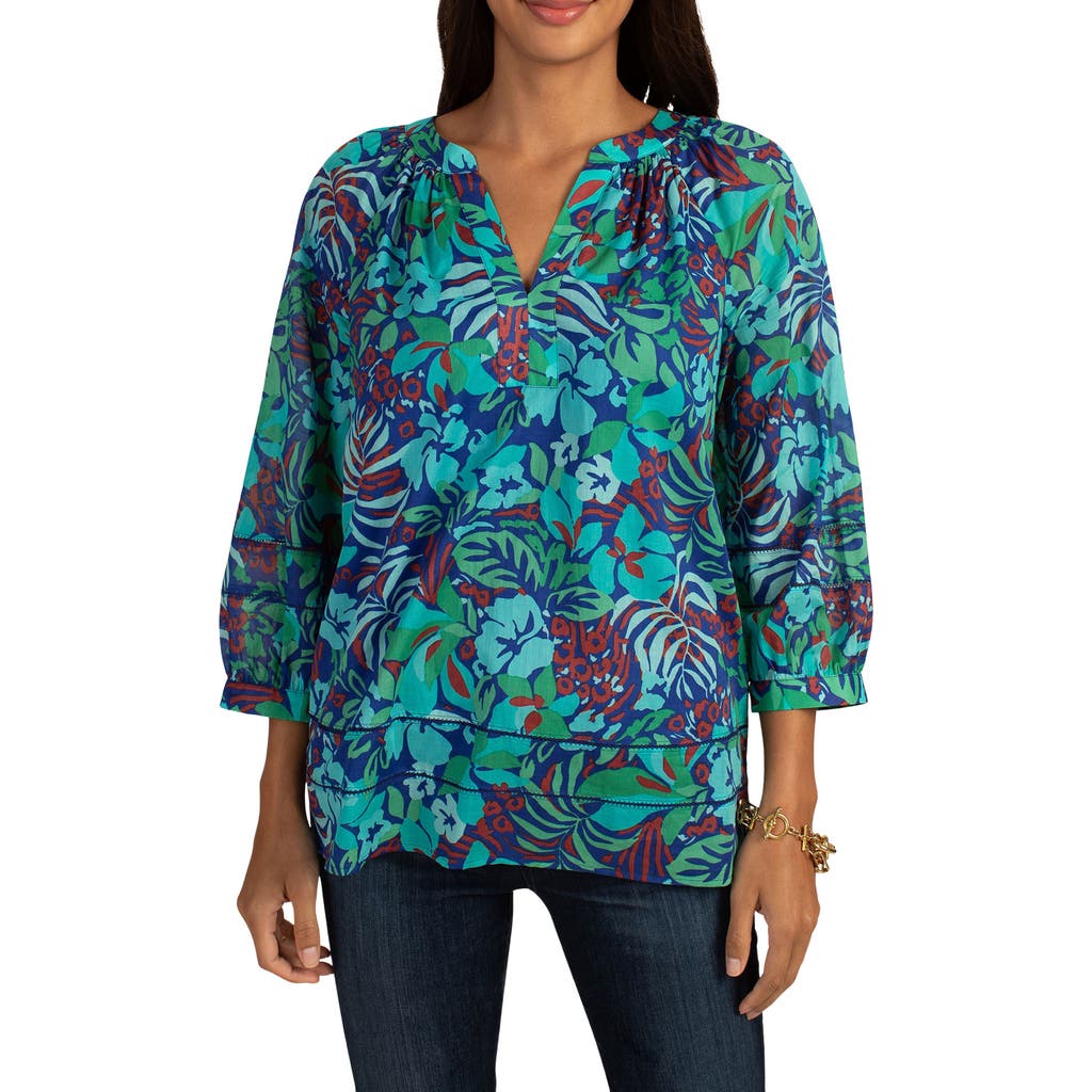 Trina Turk Light Hearted Top In Majorelle Blue