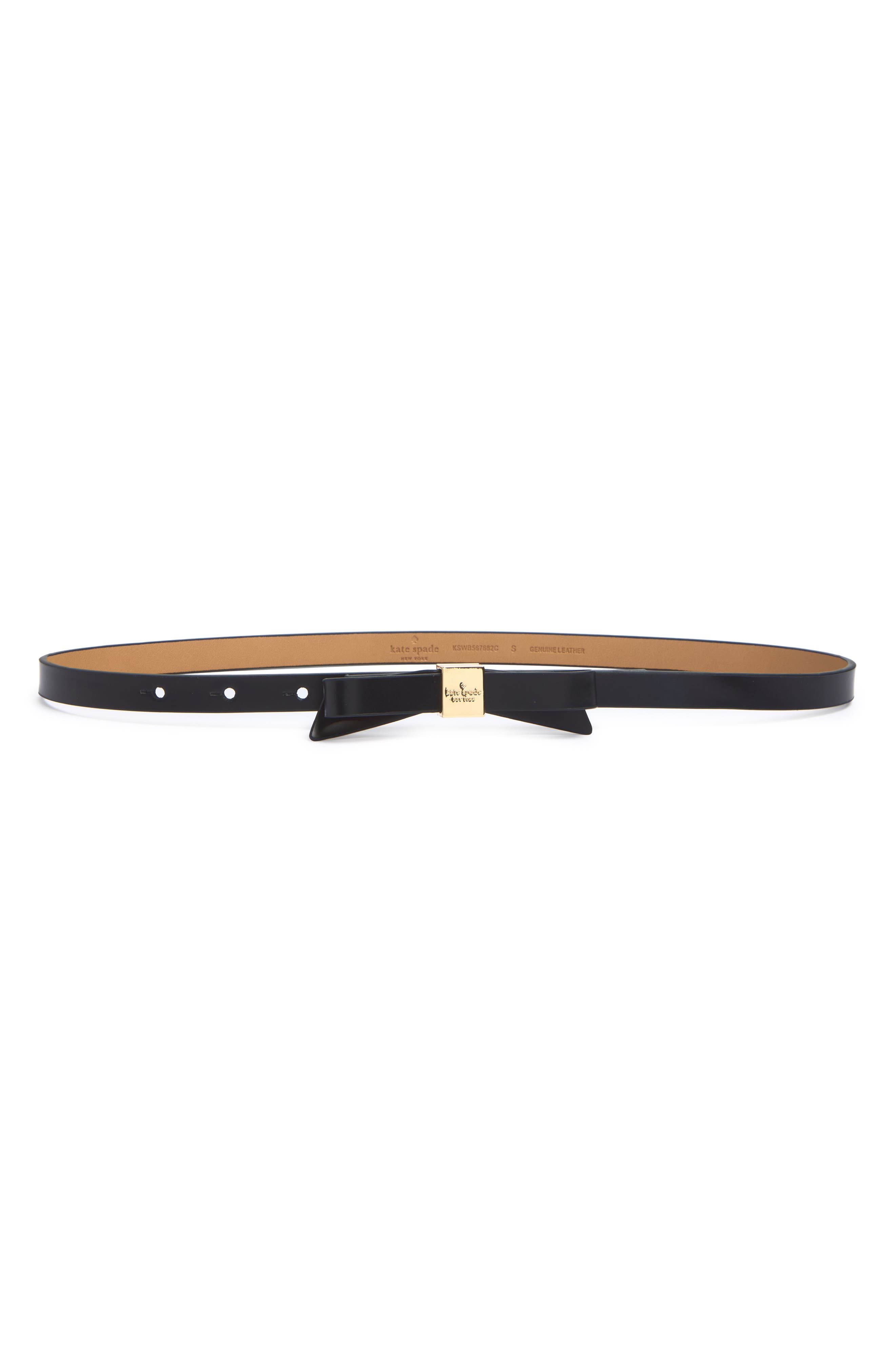 Kate Spade New York bow logo plate belt