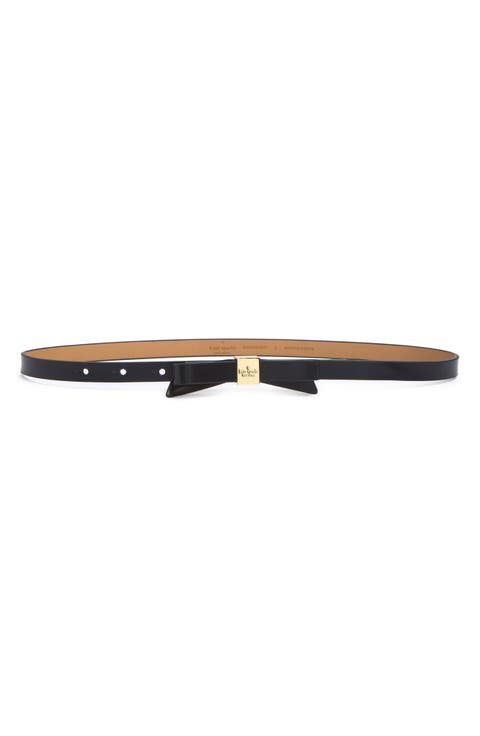 bow logo plate belt