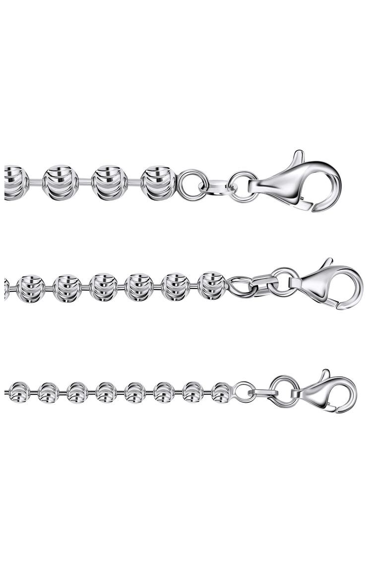 Sterling Silver 4mm Crescent Ball Chain Necklace, Alternate, color, SILVER