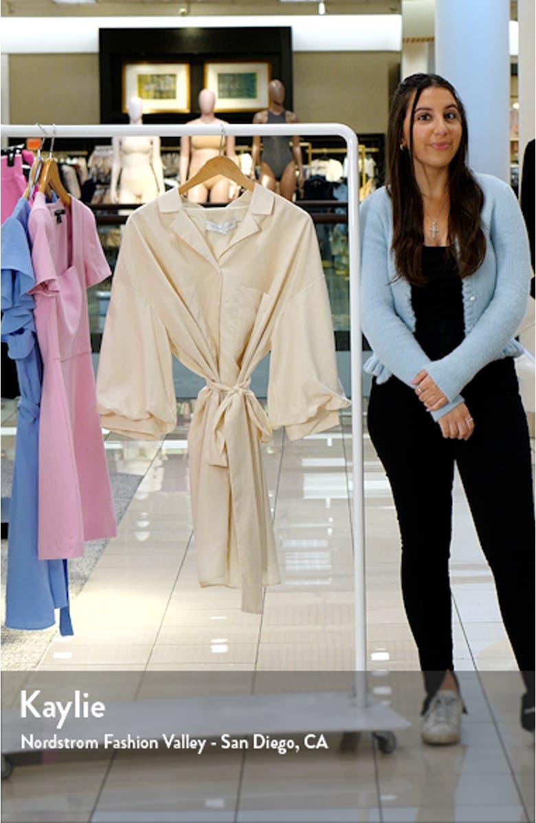 Tie Waist Mini Shirtdress, sales video thumbnail