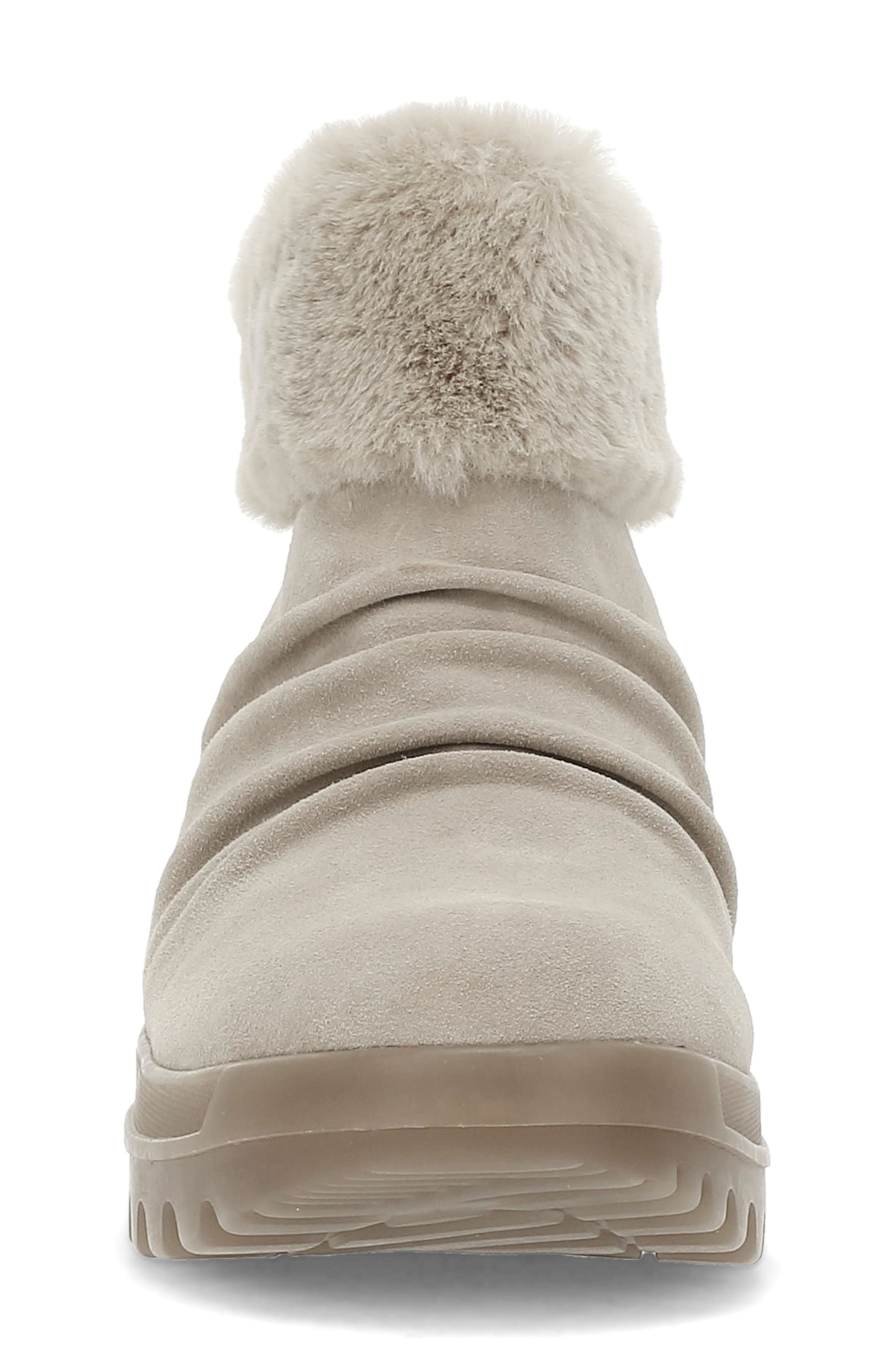 BARETRAPS Nuri Faux Fur Trim Cold Weather Bootie, Alternate, color, Taupe Ice Suede