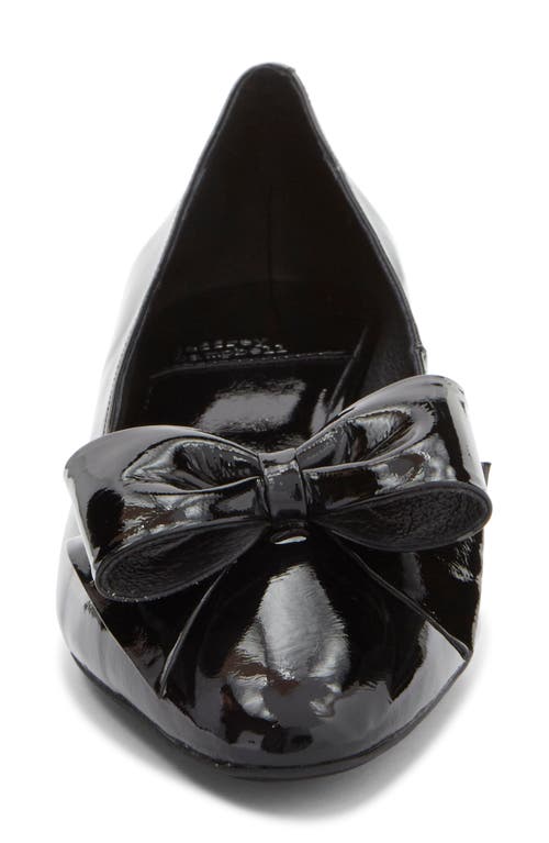 Jeffrey Campbell Maddie Bow Pump In Black Crinkle Patent