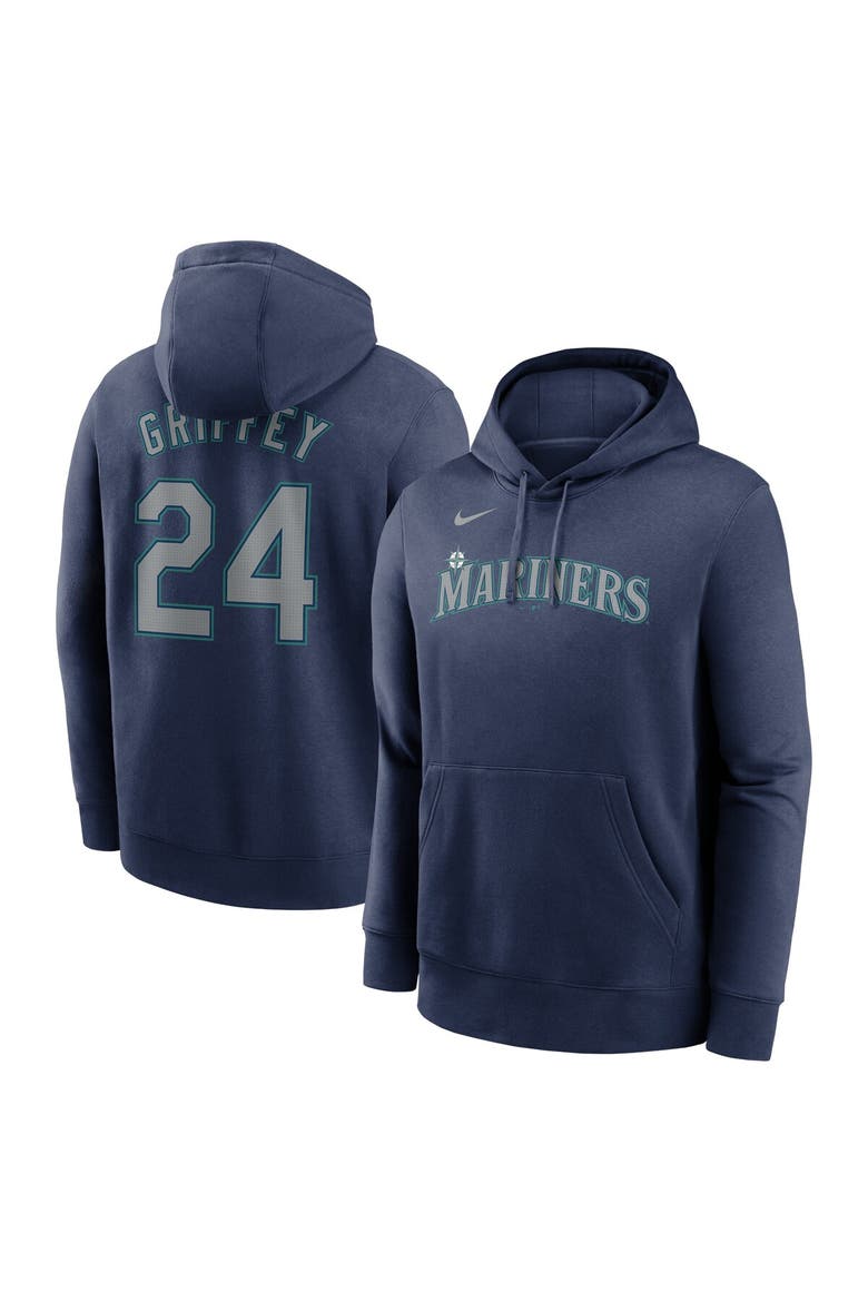 Men's Nike Ken Griffey Jr. Navy Seattle Mariners Player Name & Number Club Pullover Hoodie, Main, color, Navy
