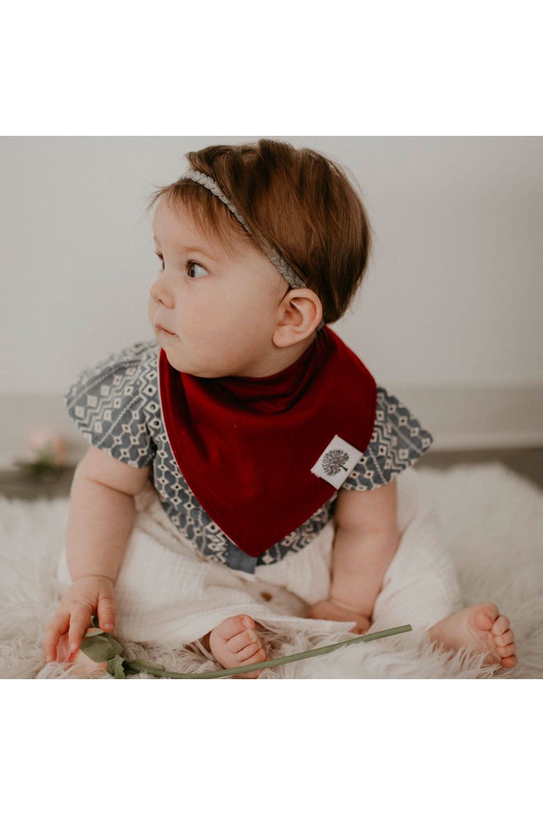 Bandana Bib Set, Alternate, color, Rose