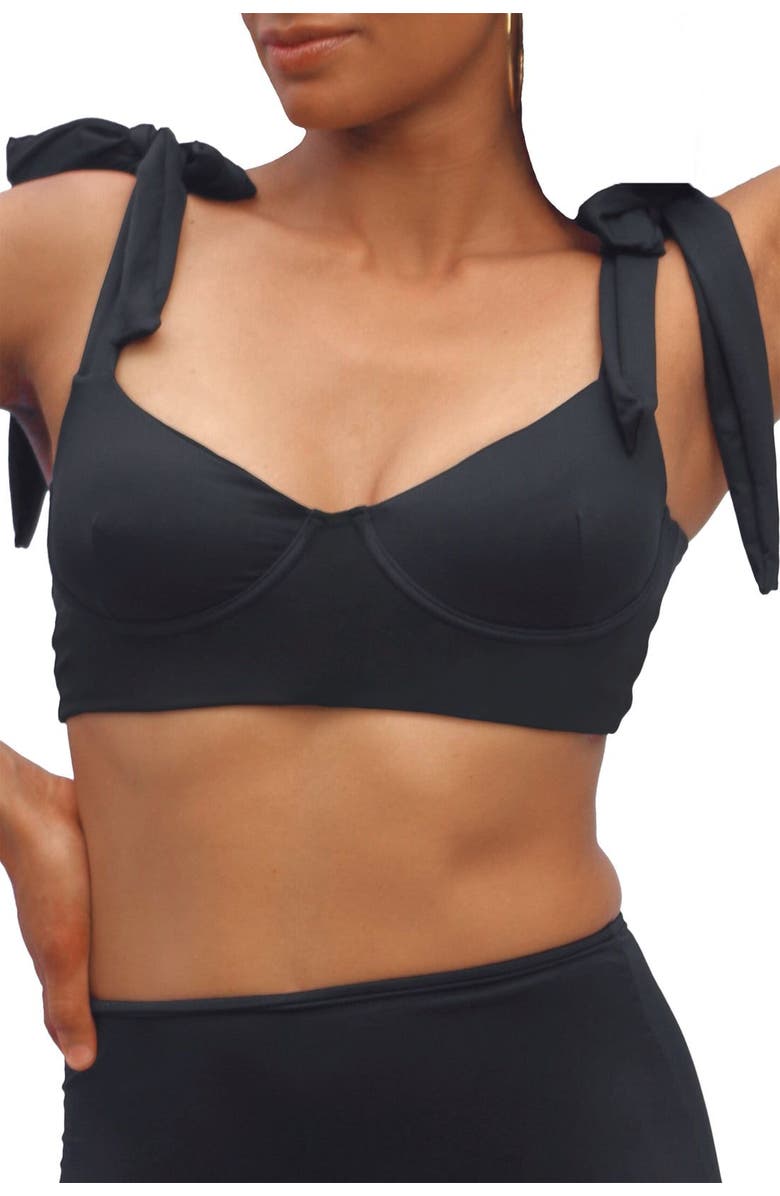 Mary Mercedes Emma Underwire Bikini Top, Main, color, Black