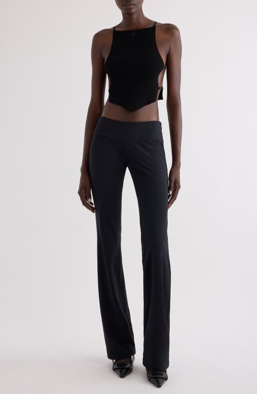Courrèges Open Side Rib Knit Tank In Black