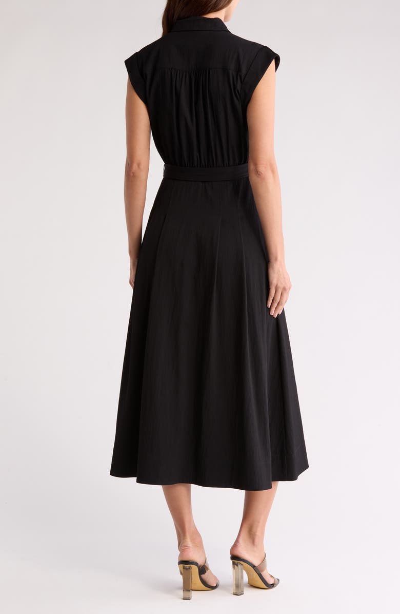 Mila Mae Sleeveless Tie Waist Midi Shirtdress, Alternate, color, 