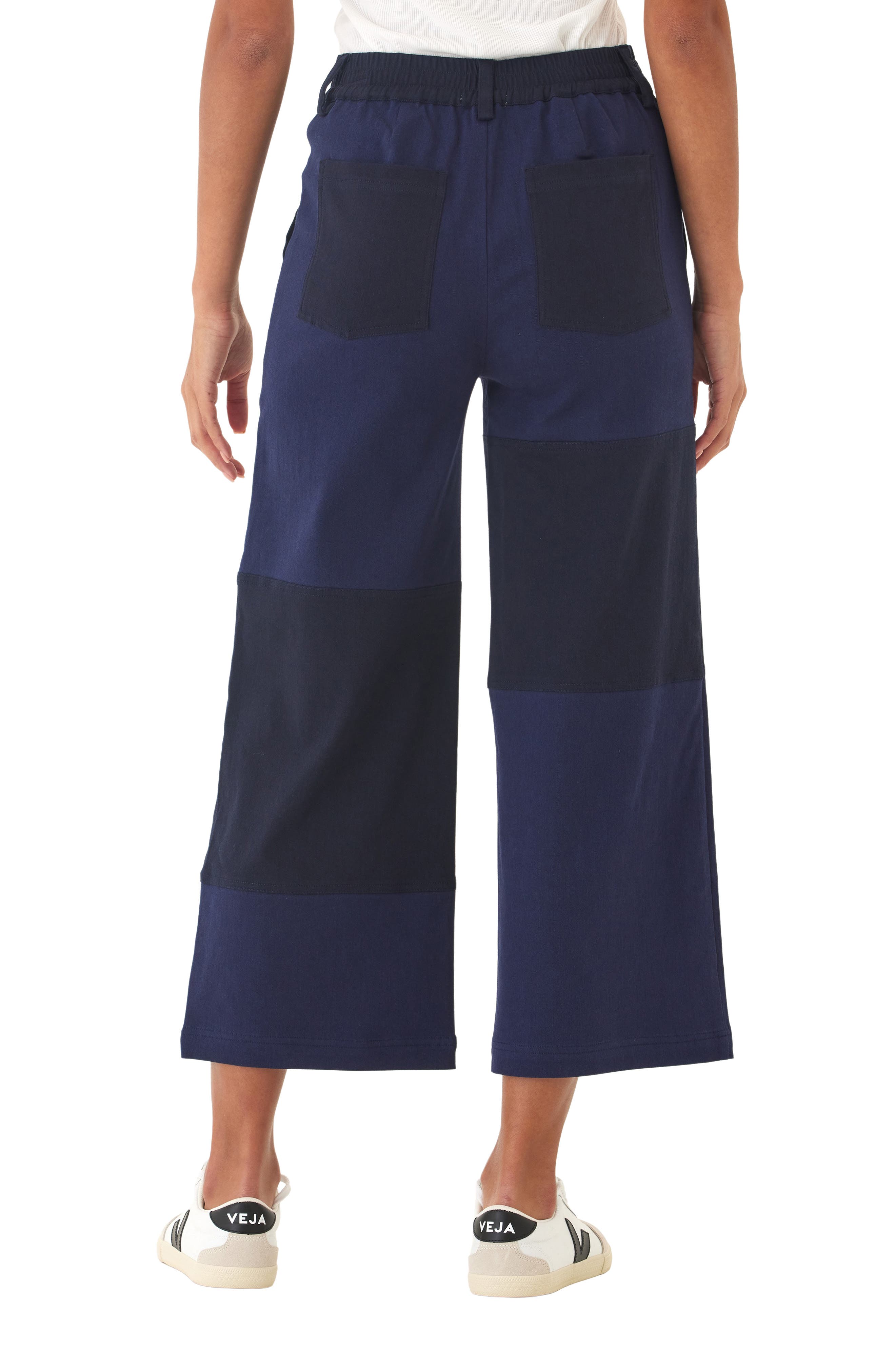 Pamela Patchwork Wide Leg Crop Pants - image 2