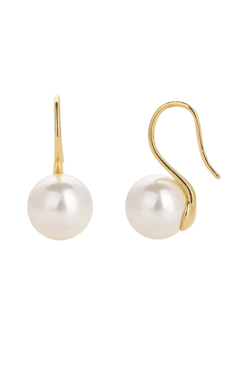 Bearfruit Jewelry 18k Gold Plated Sterling Silver Lorelei Pearl Earrings Holiday Gift Idea, Main, color, Silver