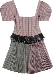 Chopova Lowena Carly Tartan Carabiner Minidress