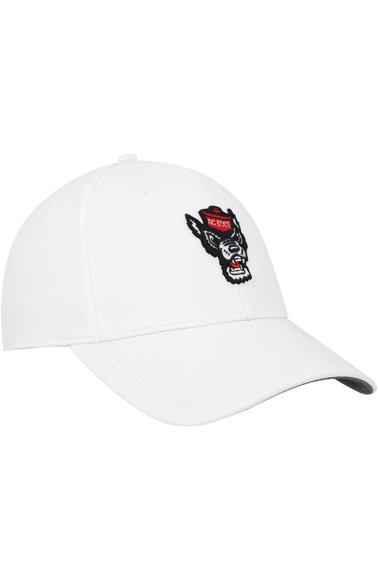 adidas Men's adidas White NC State Wolfpack 2021 Sideline Coaches Flex Hat, Alternate, color, 