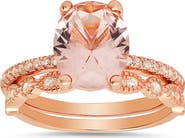 Queen Jewels Sterling Silver 2-Piece CZ Ring Set