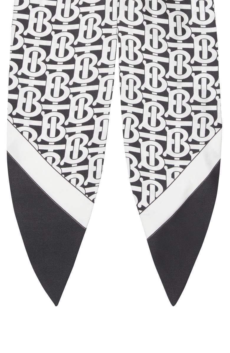 Burberry Monogram Print Silk Chignon Scarf, Alternate, color, 