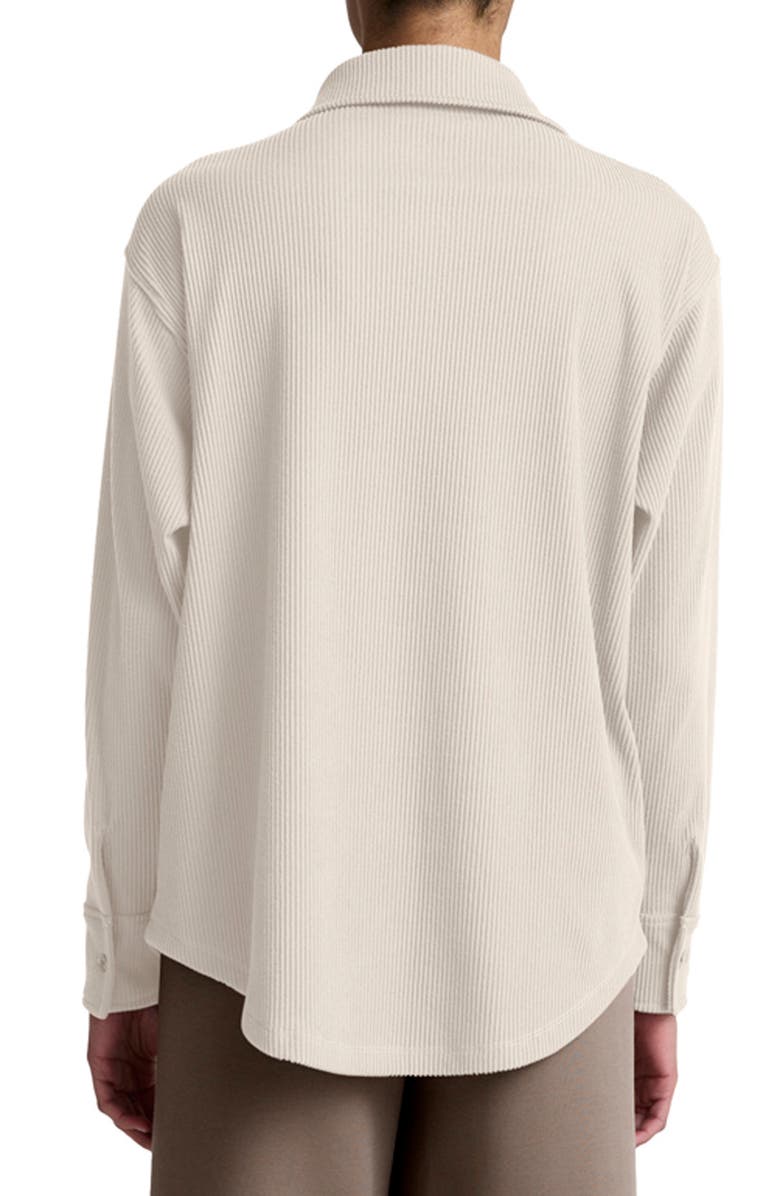 Beyond Yoga Breathe Easy Corduroy Button-Up Shirt, Alternate, color, Dove
