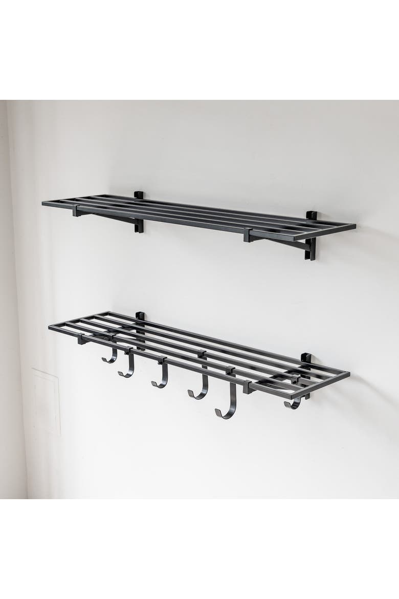 1' x 4' Bristol Garage Wall Mount Shelves | 2-Pack, Alternate, color, Black