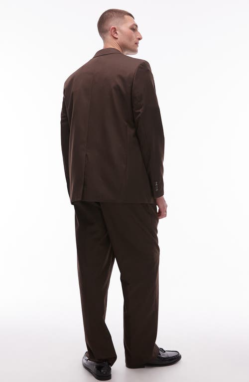 Topman Relaxed Fit Sport Coat In Brown