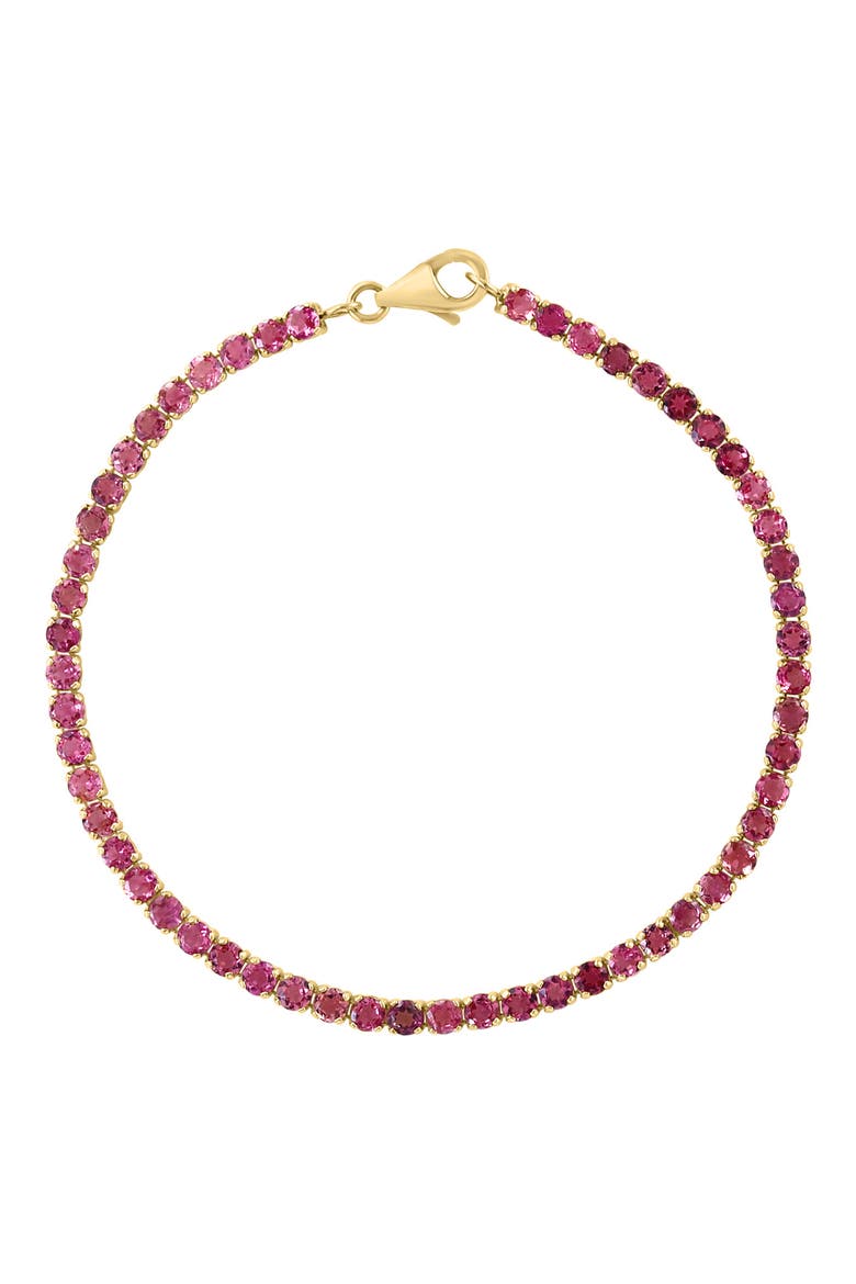 14K Gold Tourmaline Bracelet, Main, color, PINK