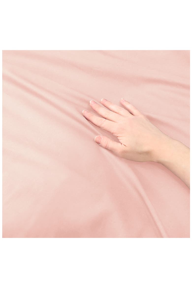 Solid 300 Thread Count Sateen Duvet Cover & Shams Set, Alternate, color, BLUSH