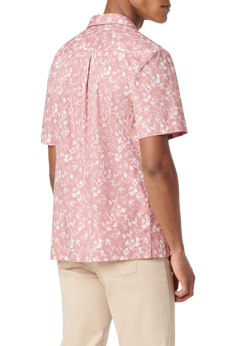 Bugatchi Orson Floral Stretch Cotton Camp Shirt, Alternate, color, 