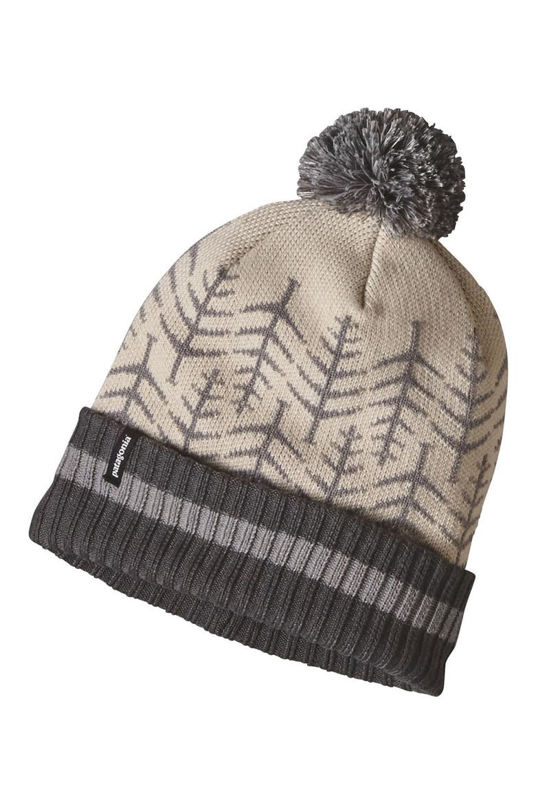 'Powder Down' Beanie, Main, color, SILENT SNOW: BIRCH WHITE