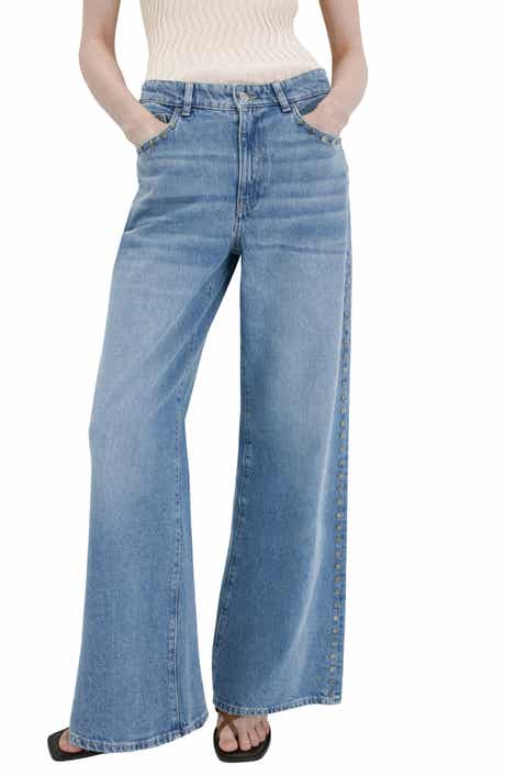 Studded Straight Leg Jeans