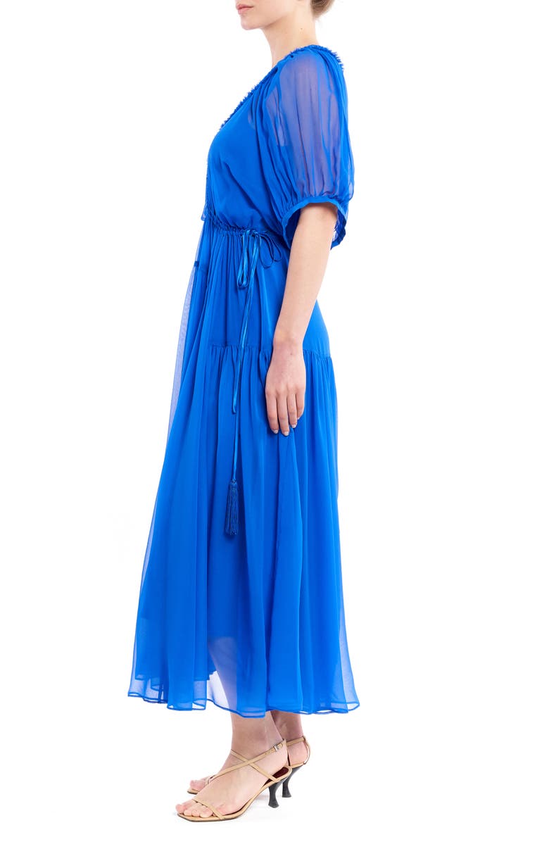 La Ligne Shirred V-Neck Dress, Alternate, color, 