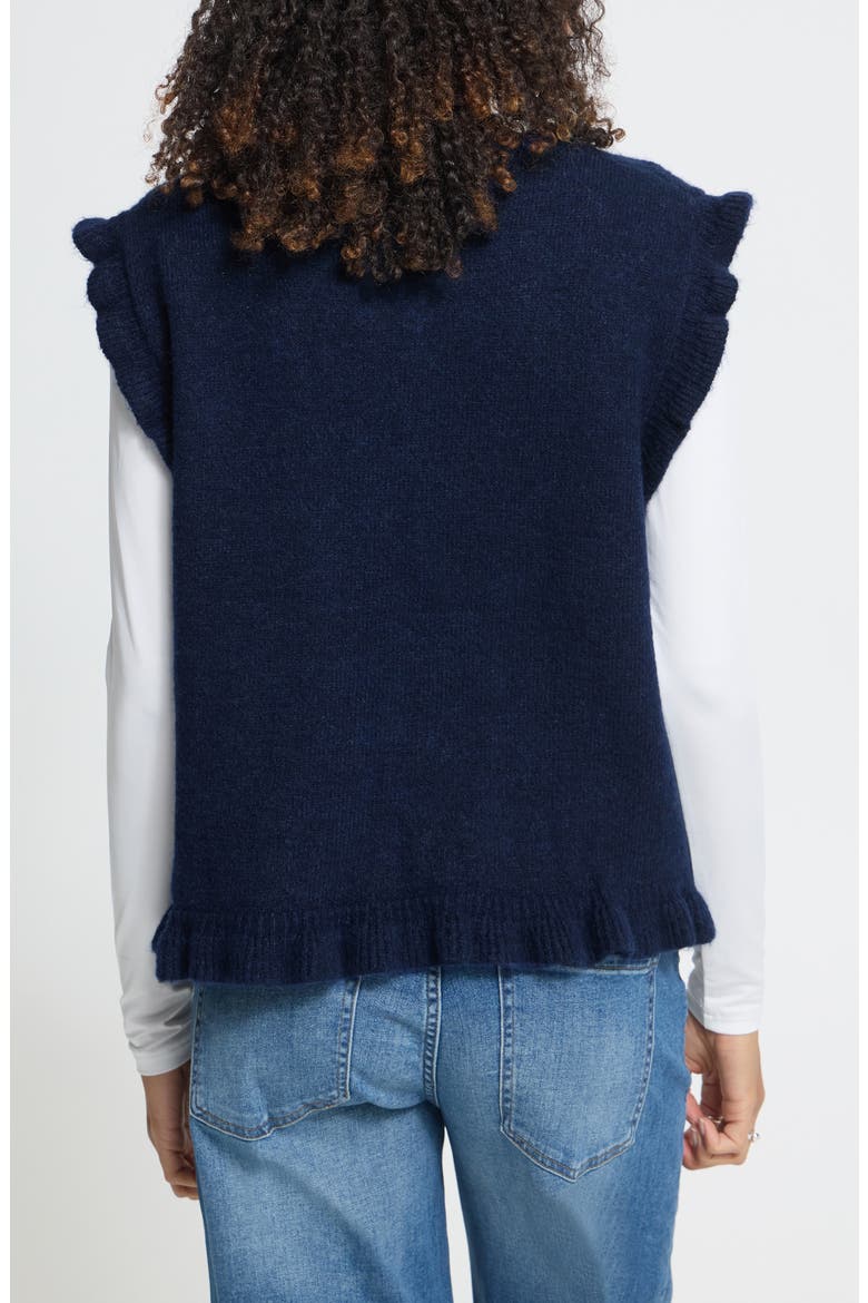 Ihprovoke Ruffled Sweater Vest, Alternate, color, TOTAL ECLIPSE