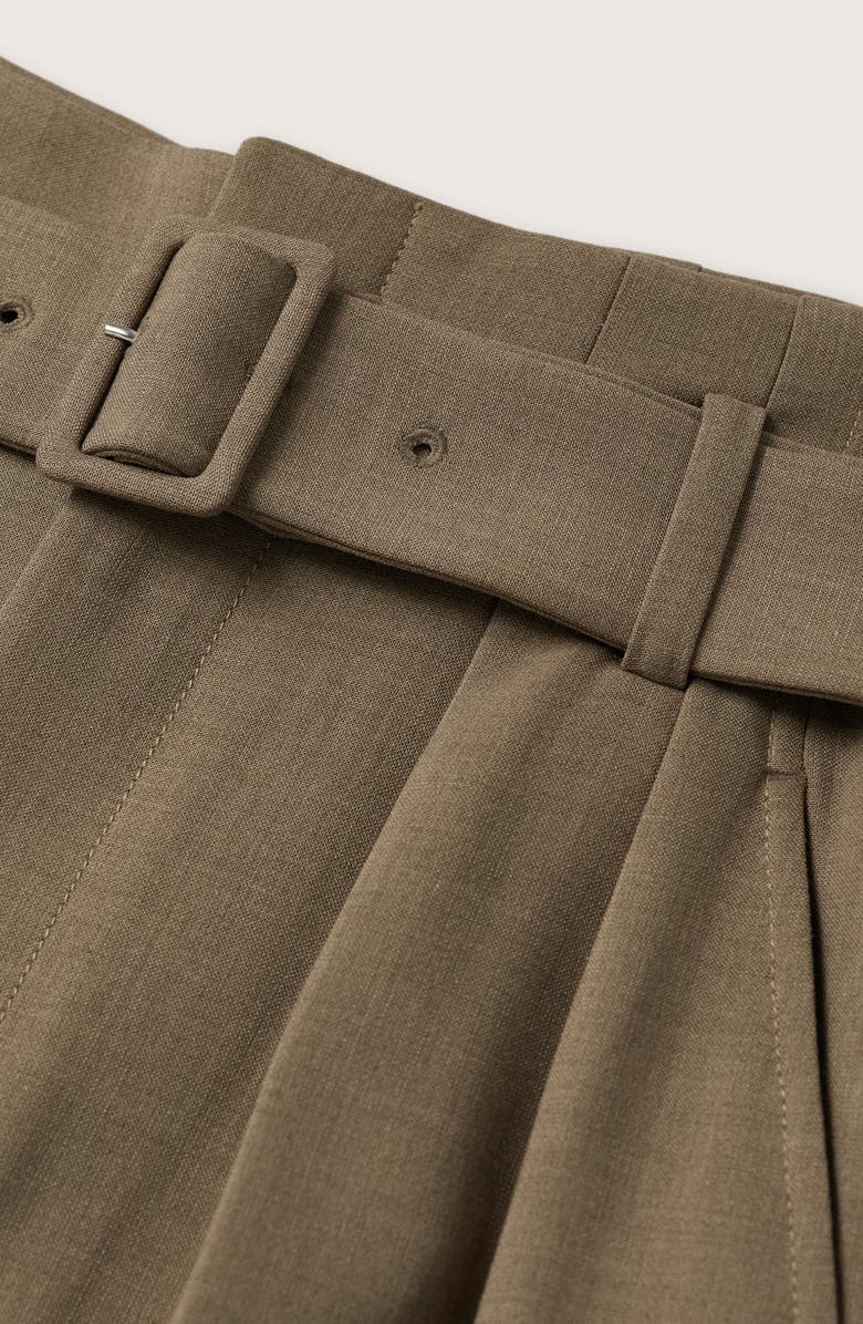 MANGO Belted High Waist Trousers, Alternate, color, 