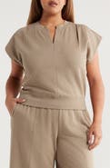 Wit & Wisdom Extended Shoulder Notch Neck Top