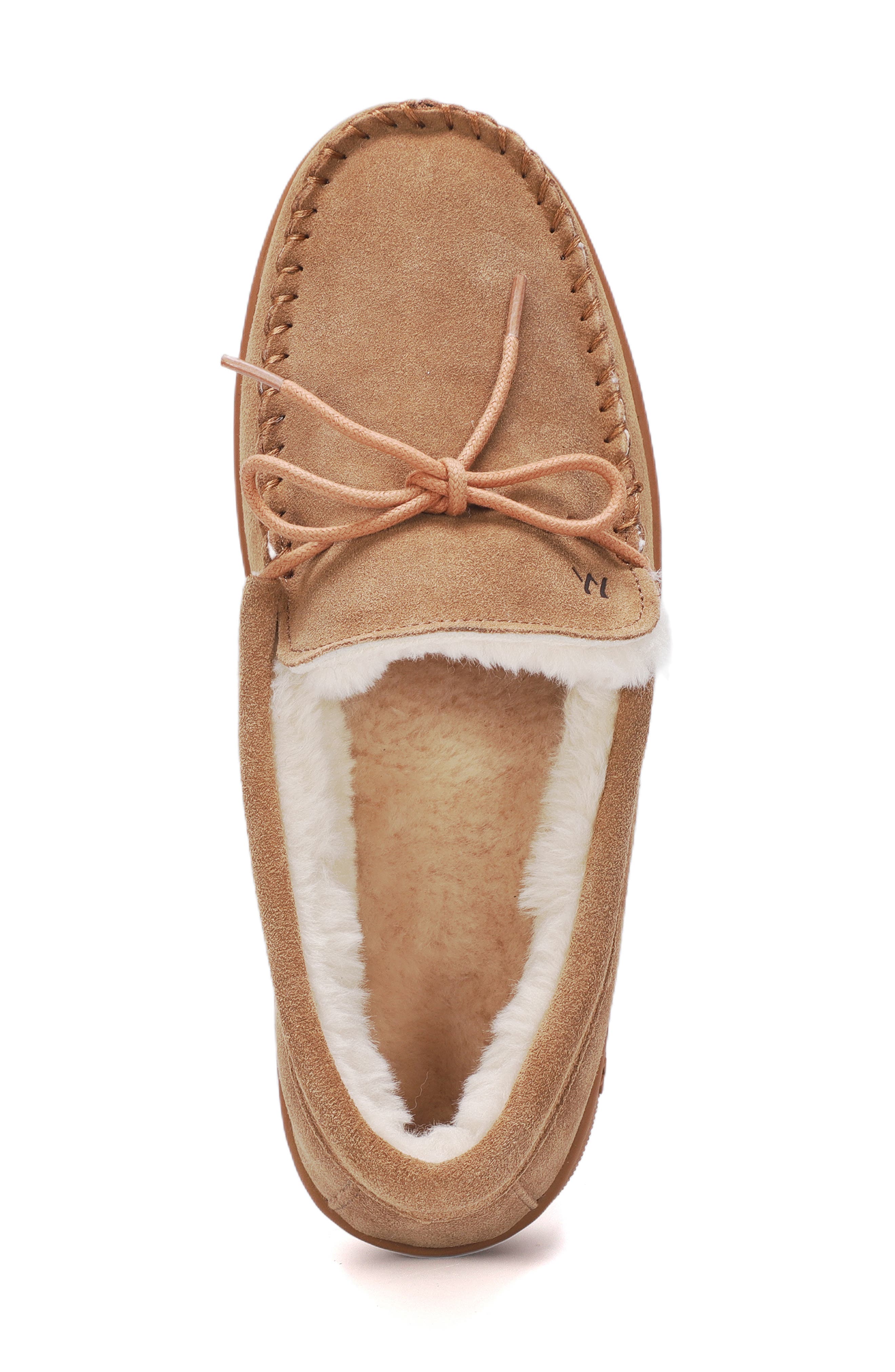 Mykos Theo Faux Shearling Slipper - Wide Width, Alternate, color, Chestnut