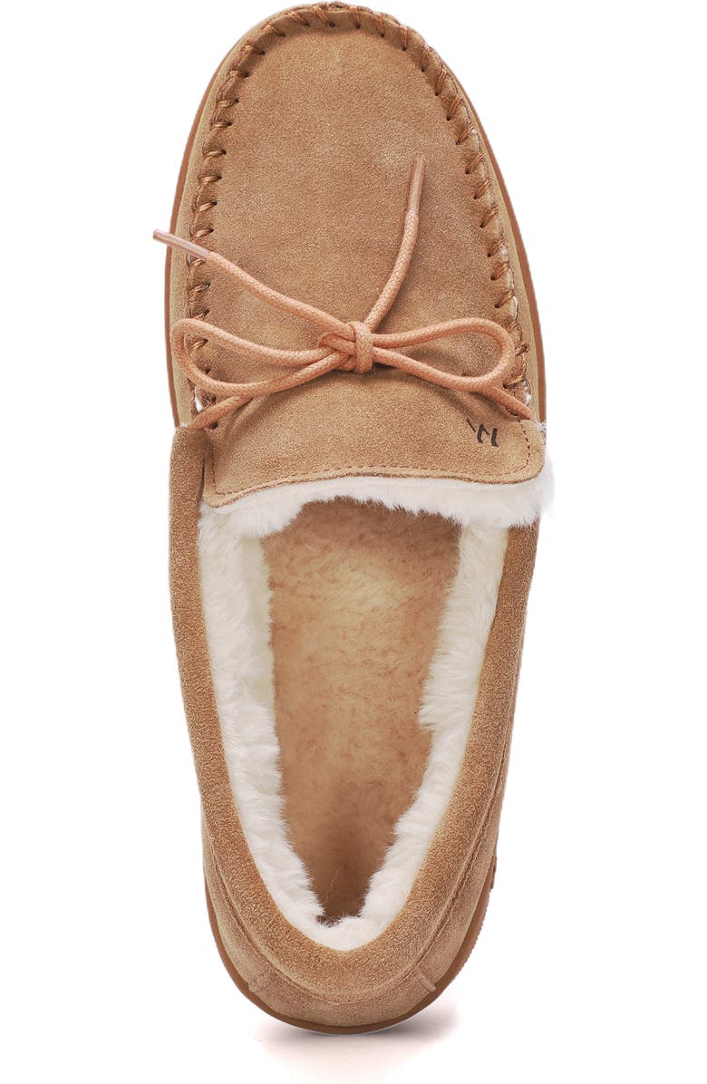 Mykos Theo Faux Shearling Slipper - Wide Width, Alternate, color, Chestnut