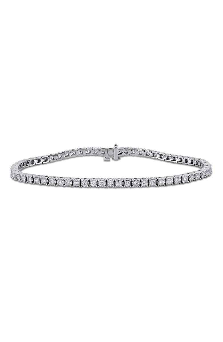 Julianna B. 3 1/7ct. t.w. Lab-Grown Diamond Tennis Bracelet 14k, Main, color, White Gold