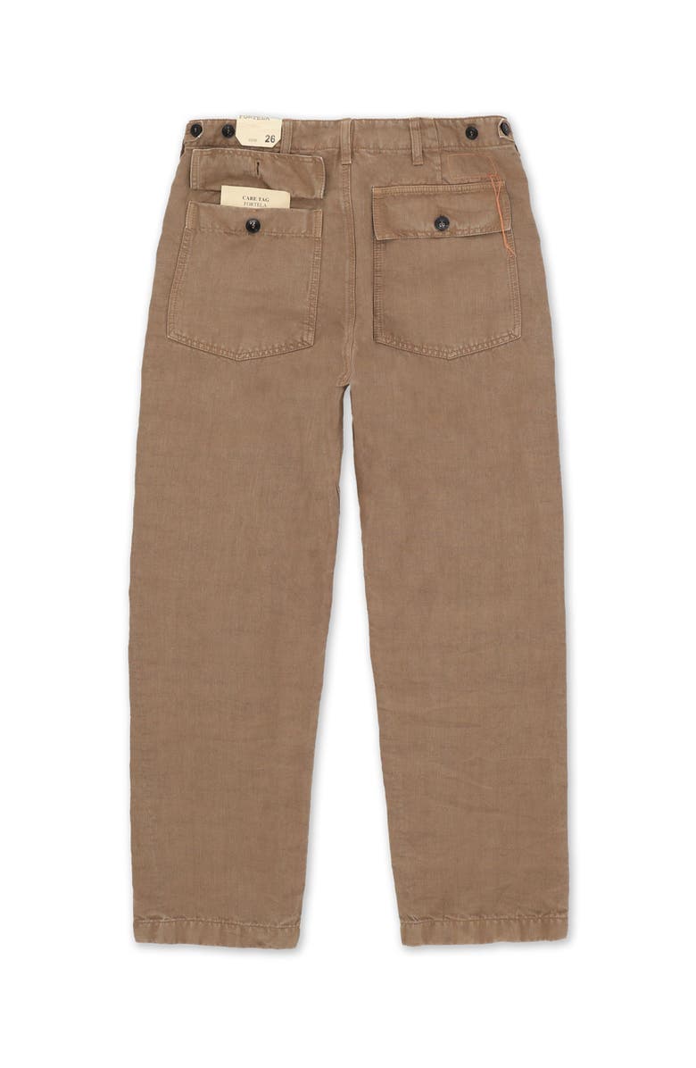 Fortela Linen Fatigue Trousers, Alternate, color, Mou
