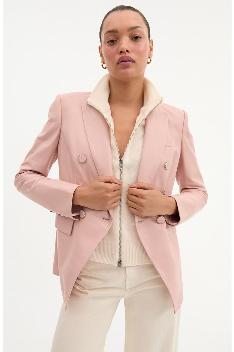 Miller Leather Dickey Jacket, Alternate, color, PINK CLAY