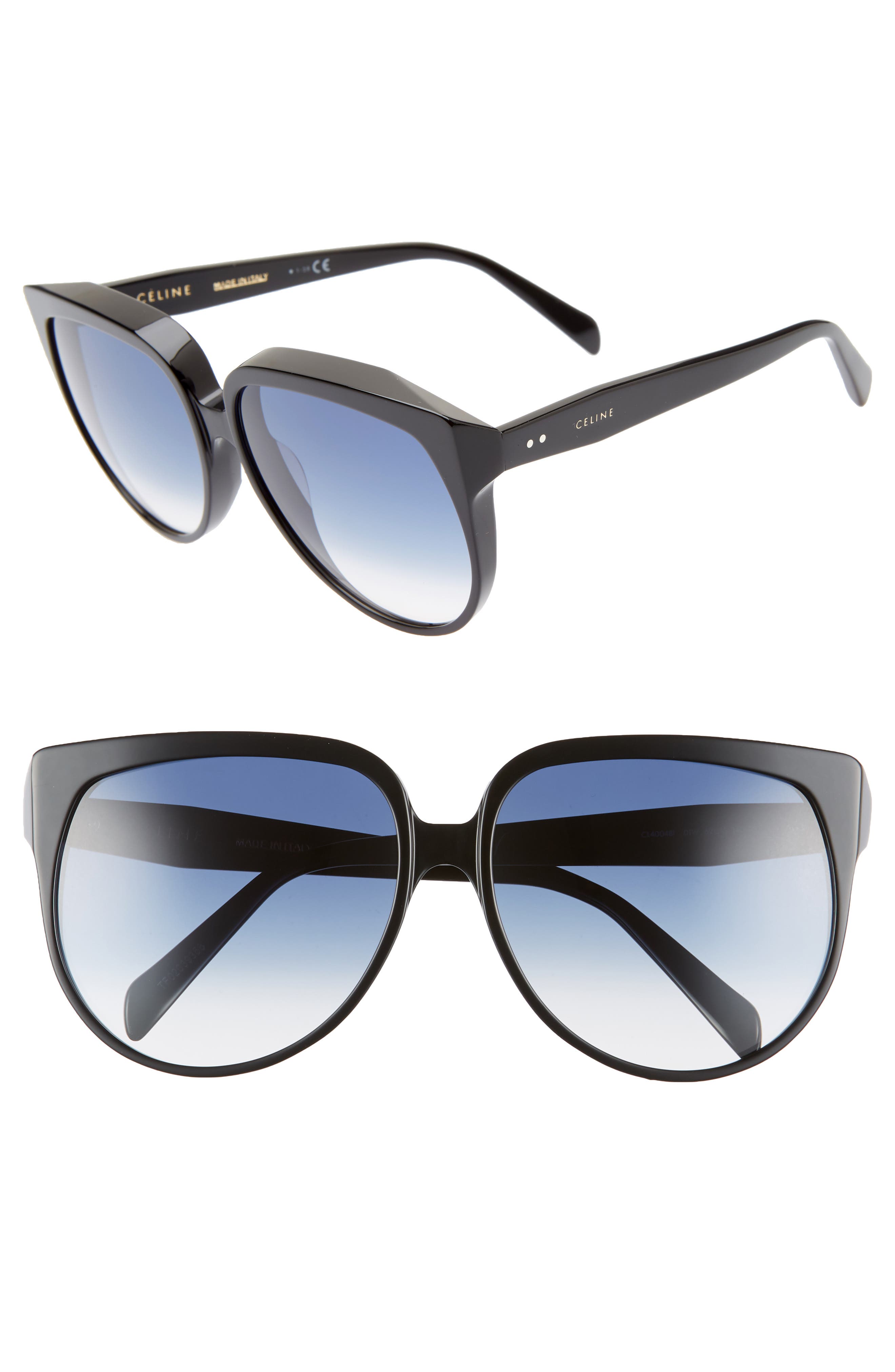 CELINE 62mm Special Fit Oversize Cat Eye Sunglasses (Women) | Nordstromrack