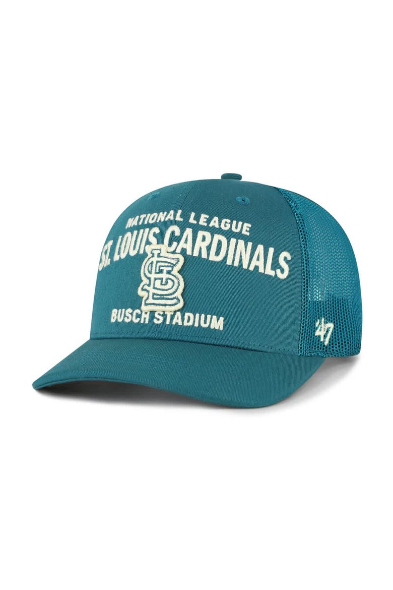 Men's '47  Teal St. Louis Cardinals Contemporary Hitch Adjustable Trucker Hat, Main, color, Teal