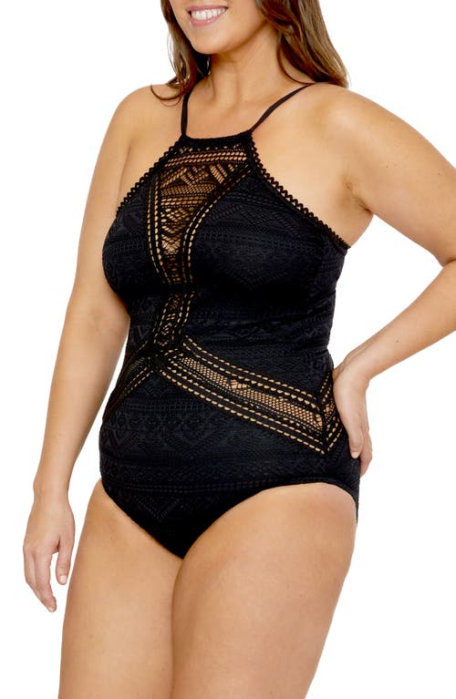 Becca Etc . Colorplay Lace Overlay One-piece Swimsuit