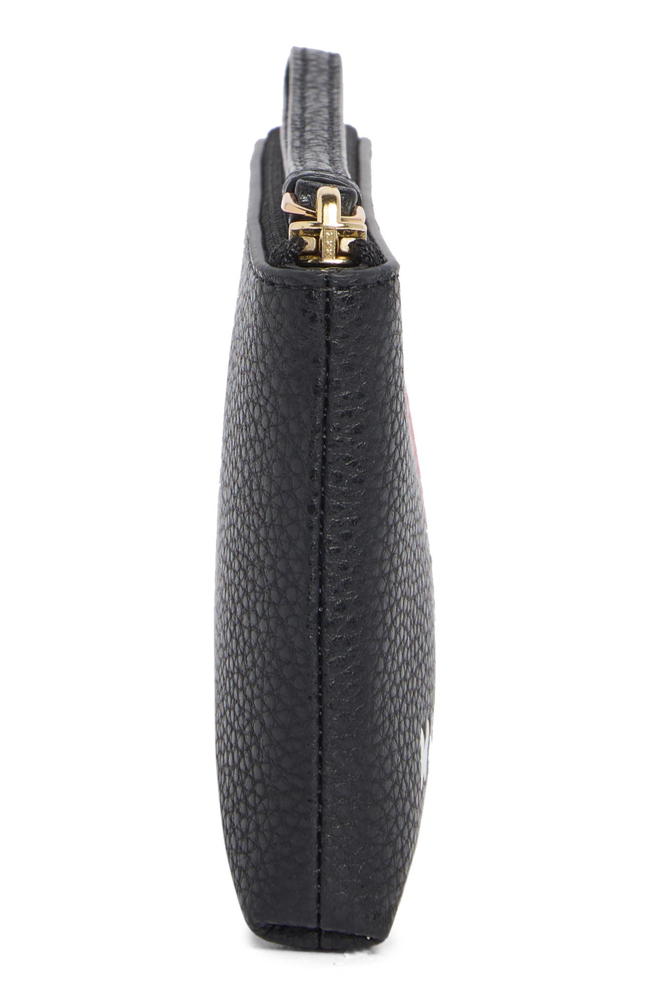 The Leather Wristlet Pouch, Alternate, color, BLACK MULTI