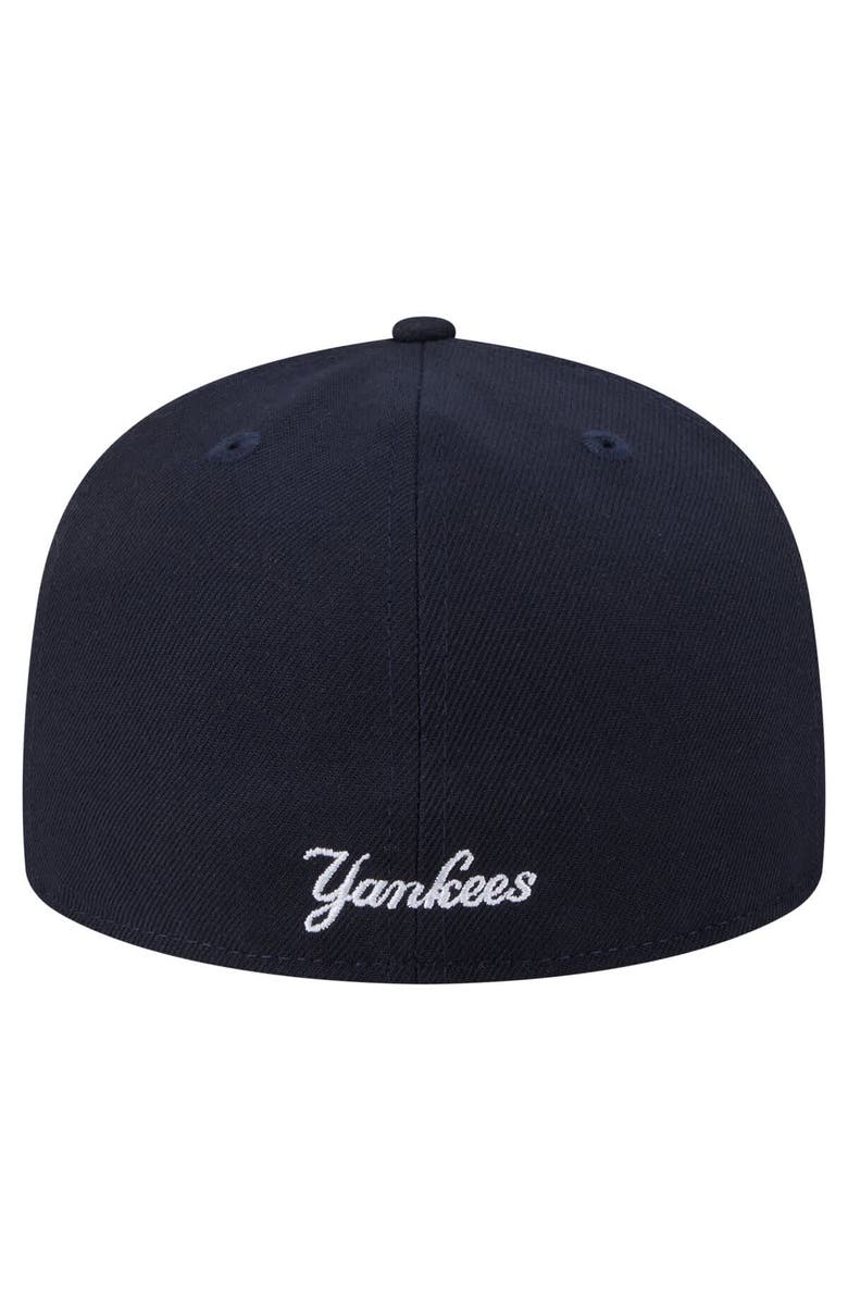 New Era Men's New Era Navy New York Yankees Overlap 59FIFTY Fitted Hat, Alternate, color, Navy