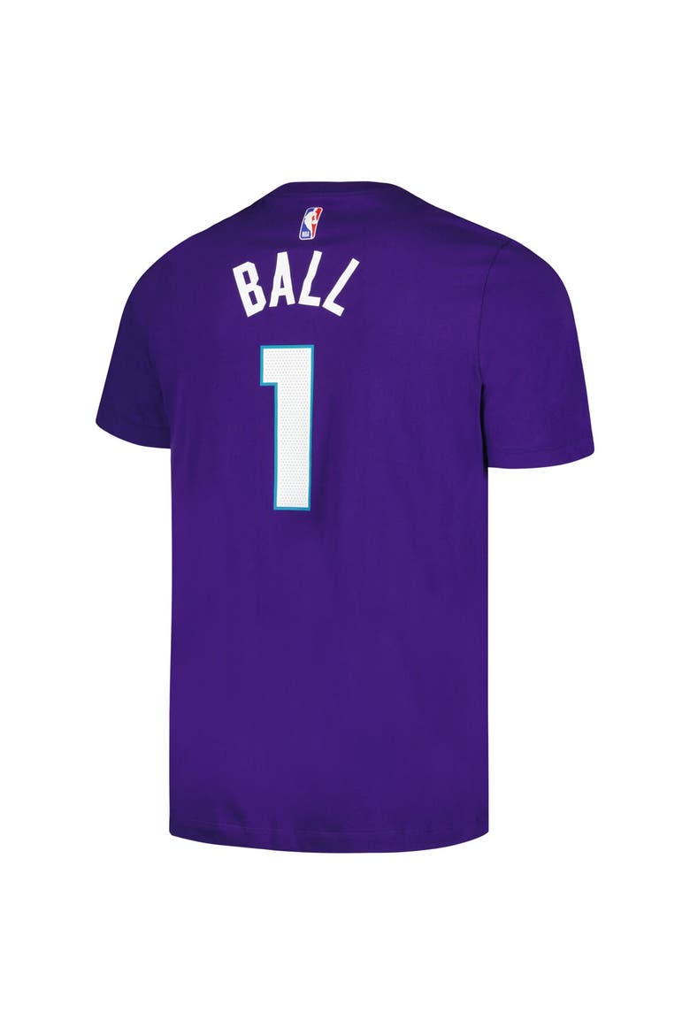 Men's Jordan Brand LaMelo Ball Purple Charlotte Hornets 2022/23 Statement Edition Name & Number T-Shirt, Alternate, color, Purple